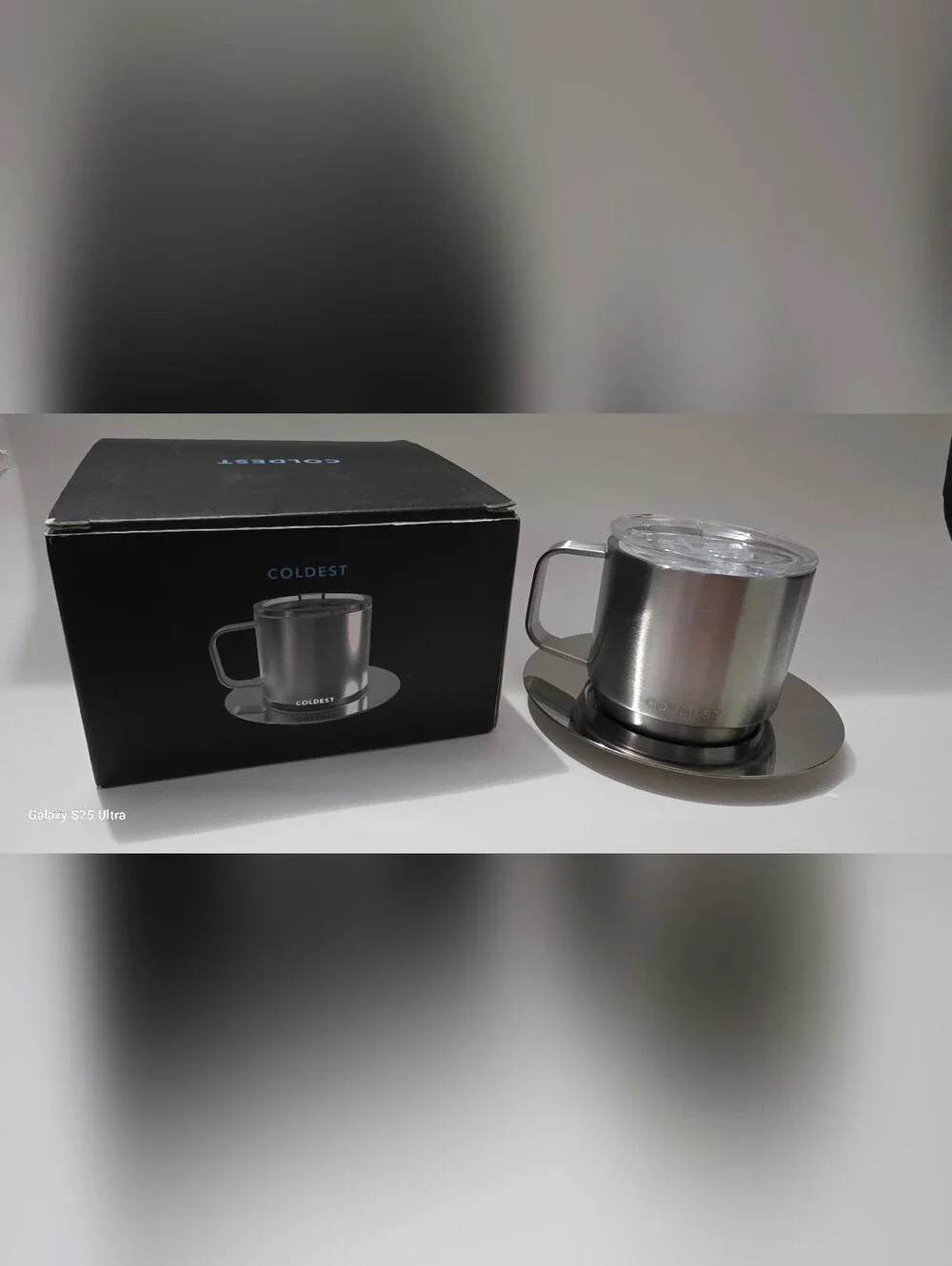 Coldest Stainless Steel Expresso Mug & Saucer Set - Silver